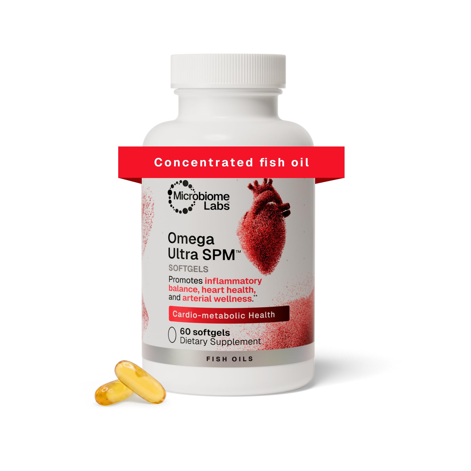 Microbiome Labs Omega Ultra SPM Fish Oil Softgels