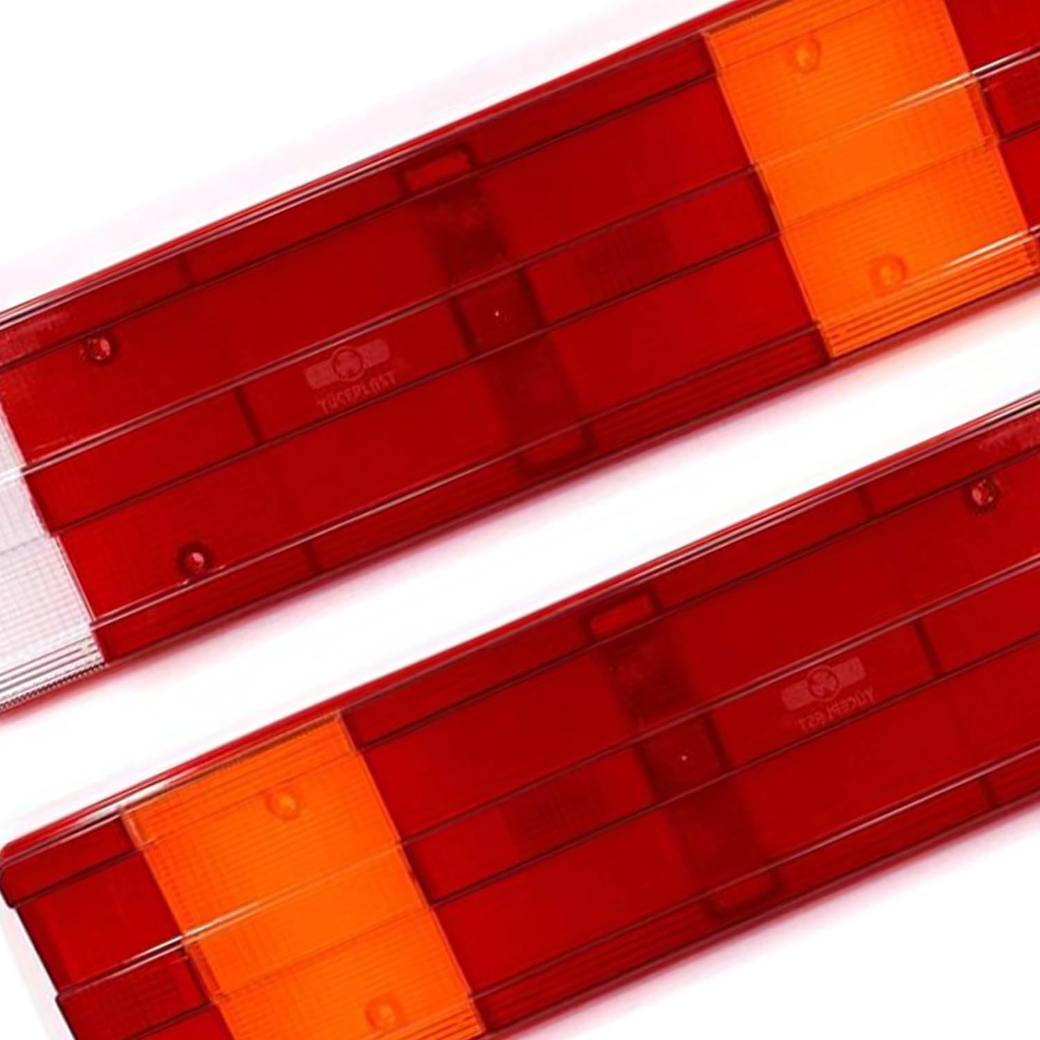 2x Rücklichtglas Rechts Links Lichtscheibe Gläser Ersatzgläser Rucklichtglaser Für Rückleuchte Satz Kompatibel Mit Mercedes Sprinter Atego Vario LT Iveco Renault LKW Bus Pritsche E-Pruf A0025444790