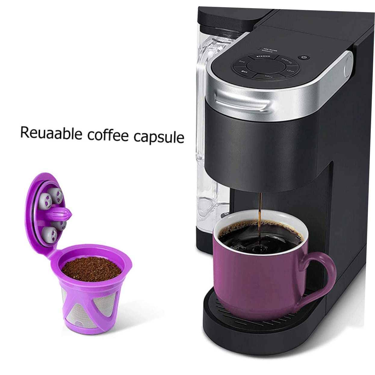 LIFKOME 10piezas De Café Recargables Reutilizables De Filtros De Café Compatibles Accesorios Resistente y De Limpiar