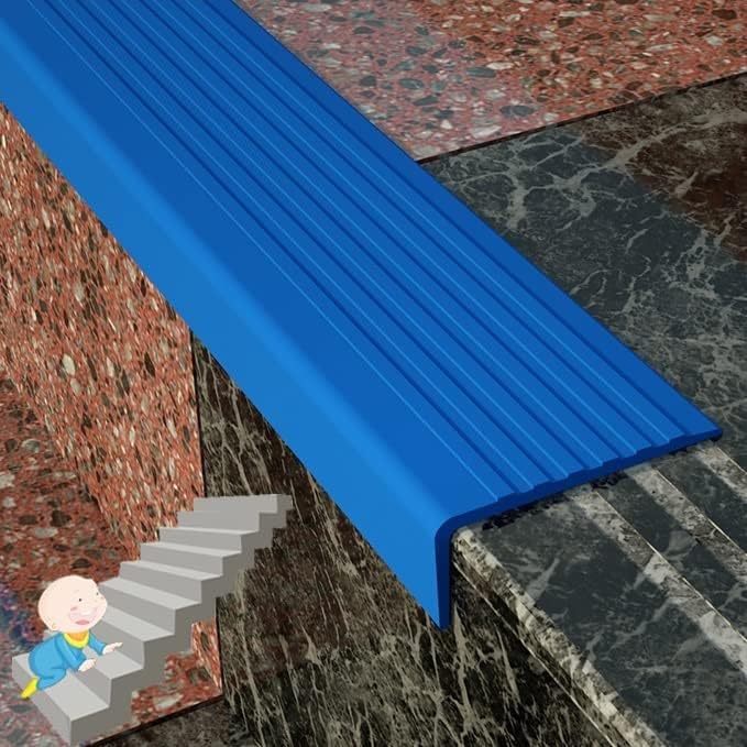 Nariz de goma para escalera, protector de borde antideslizante autoadhesivo, duradero, impermeable, para uso en interiores y exteriores