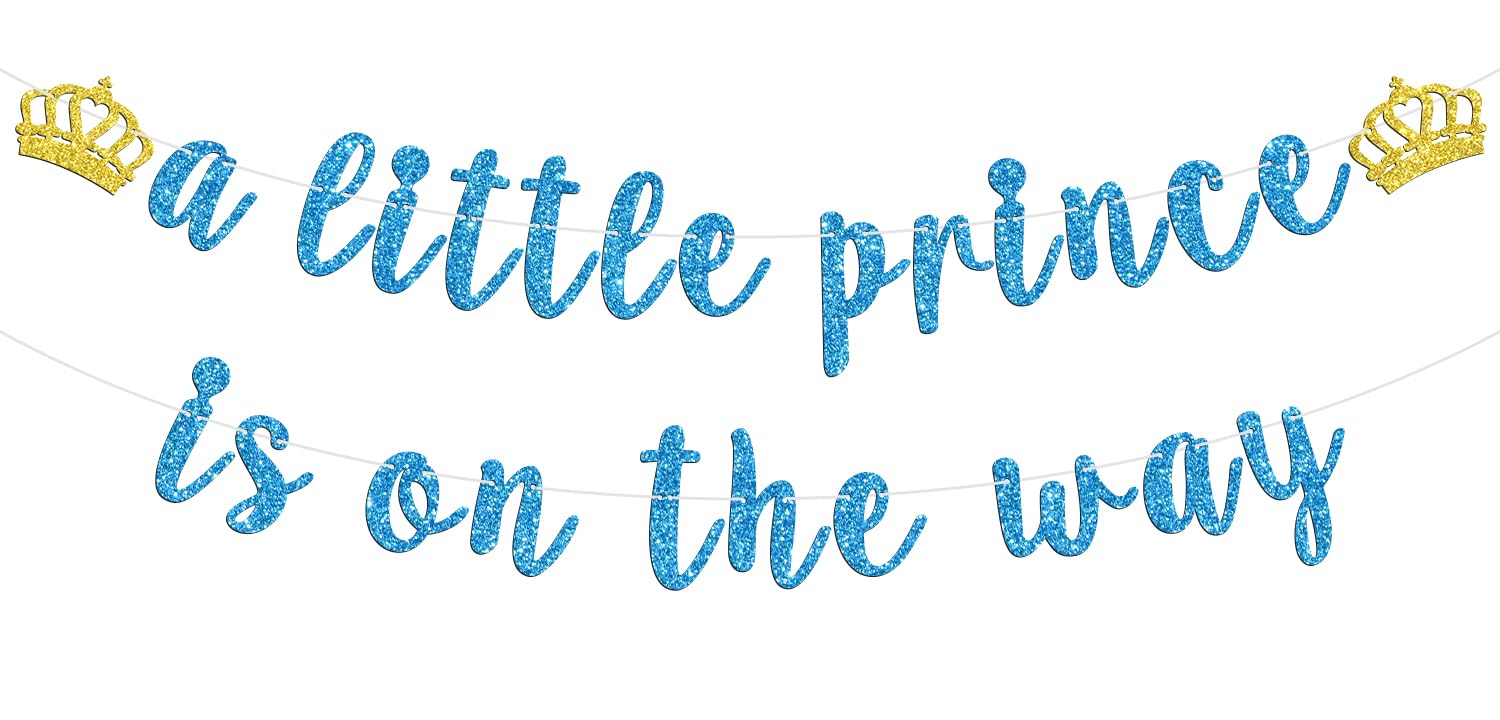 Glitzer-Banner "It's A Boy" – Für Babyparty, Geschlechts-Enthüllung & Dekoration, Blau