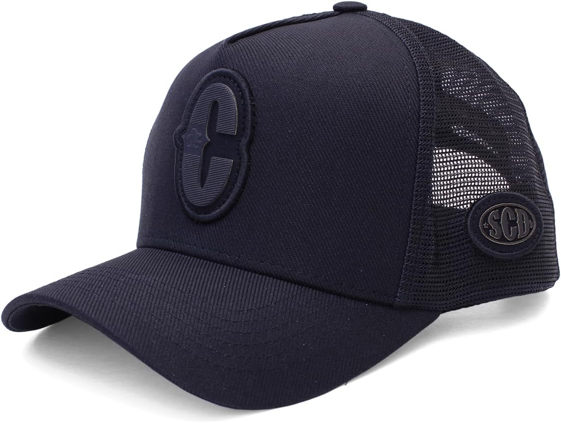 Sacudido's Cap | Alphabet | Changes Color In The Heat | Trucker Cap Adjustable For Men Women (US, Alpha, One Size, C - Black)