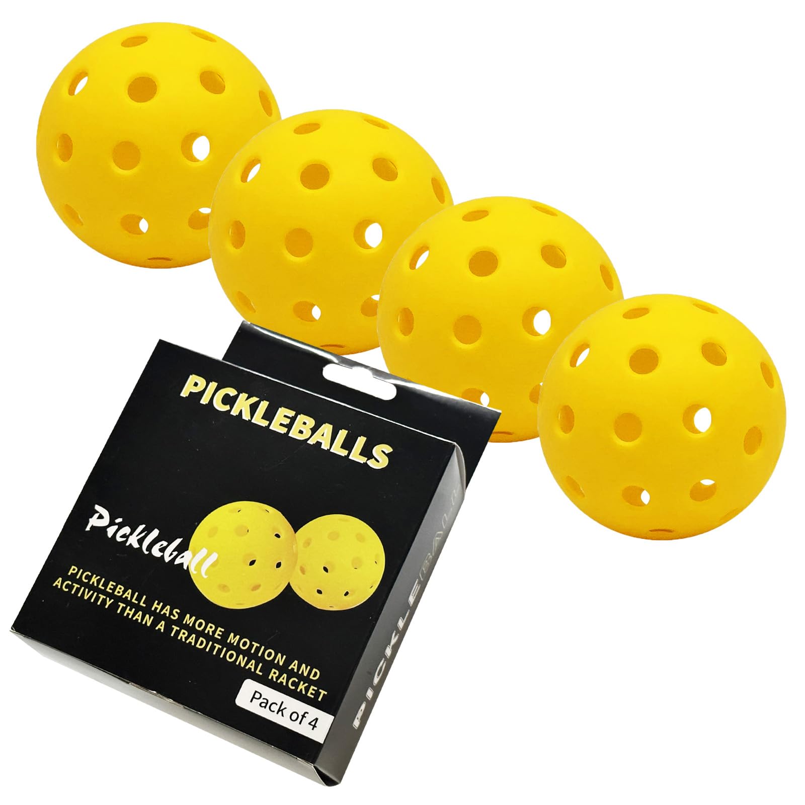 KASCEN 4 Pack USA Pickleball (USAPA) Approved Pickleball (Vi-3-97)