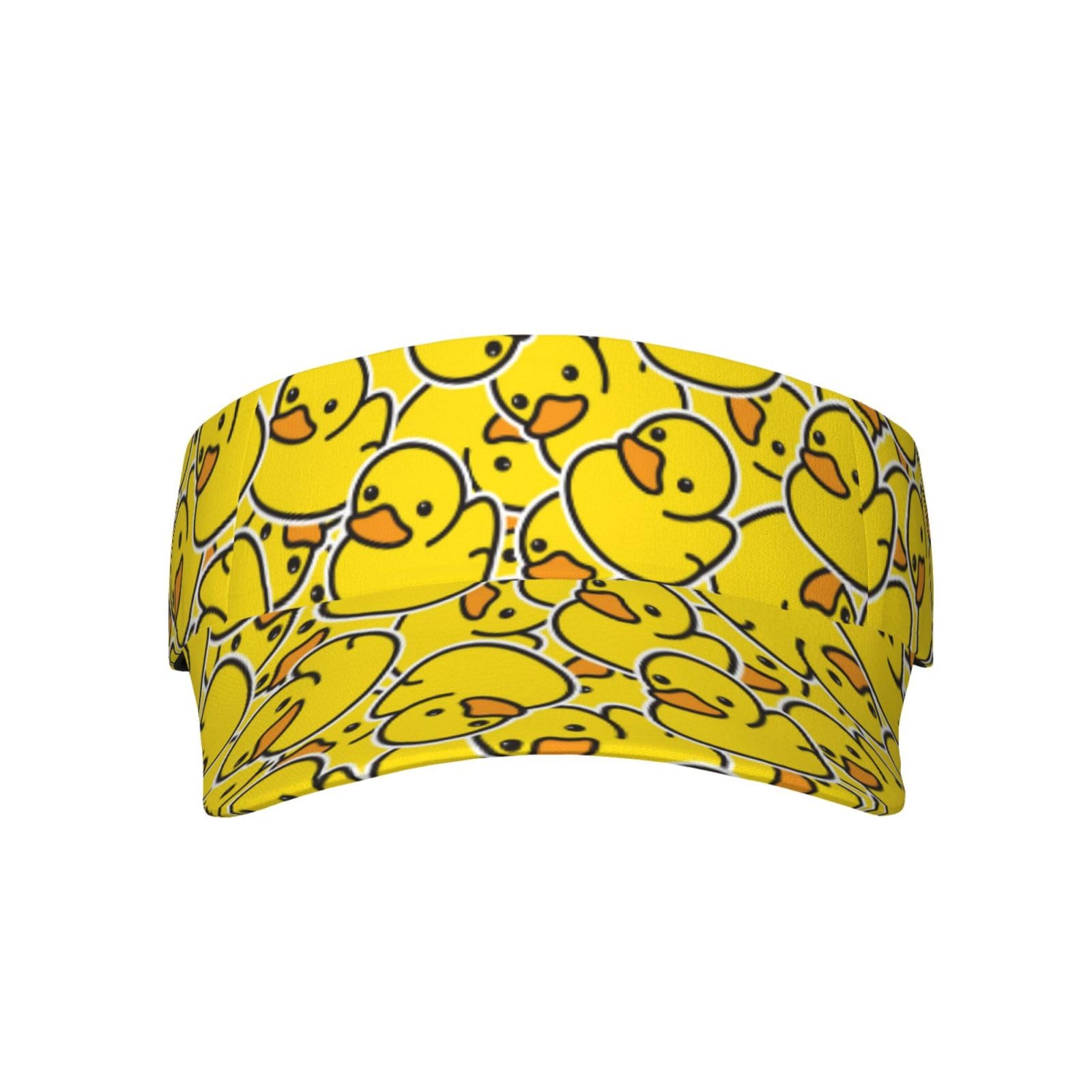 Djngn Unisex Cute Yellow Duck Ladies Visor Hat Golf Visor Sport Sun Visor Hats For Women Men