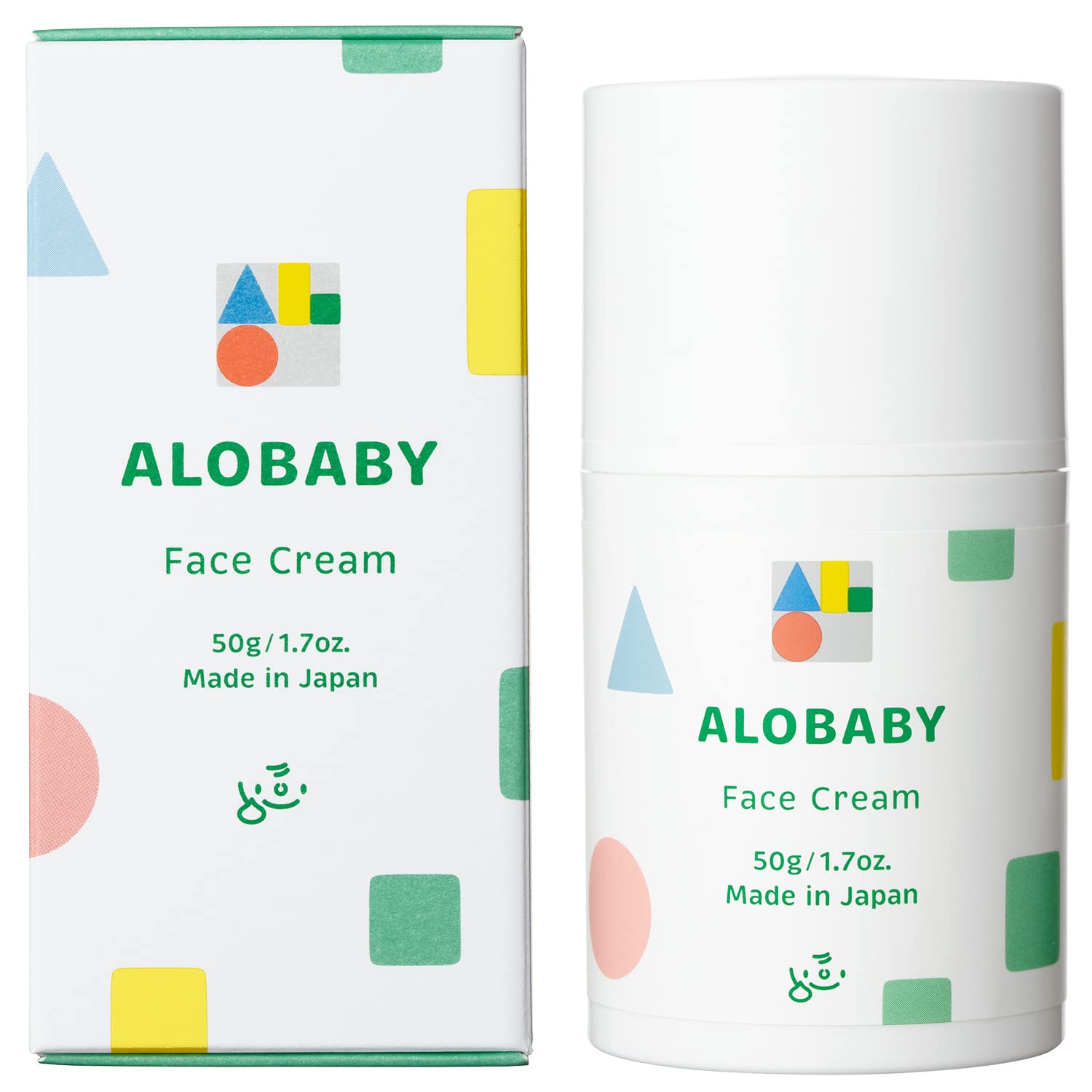 ALOBABY Baby Face Cream, 1.8 oz (50 g), Unscented, Additive-free, Organic, Baby Moisturizing, Face and Mouth Area (1 Bottle) 1本