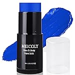 MEICOLY Royal Blue Face Body Paint Stick(1.06 Oz),Scary Clown Makeup,Waterproof Blue Eye Black Baseball/Softball/Football,Face Paint Stick for Halloween,Smurf Mystique Cosplay,Avatar SFX Makeup