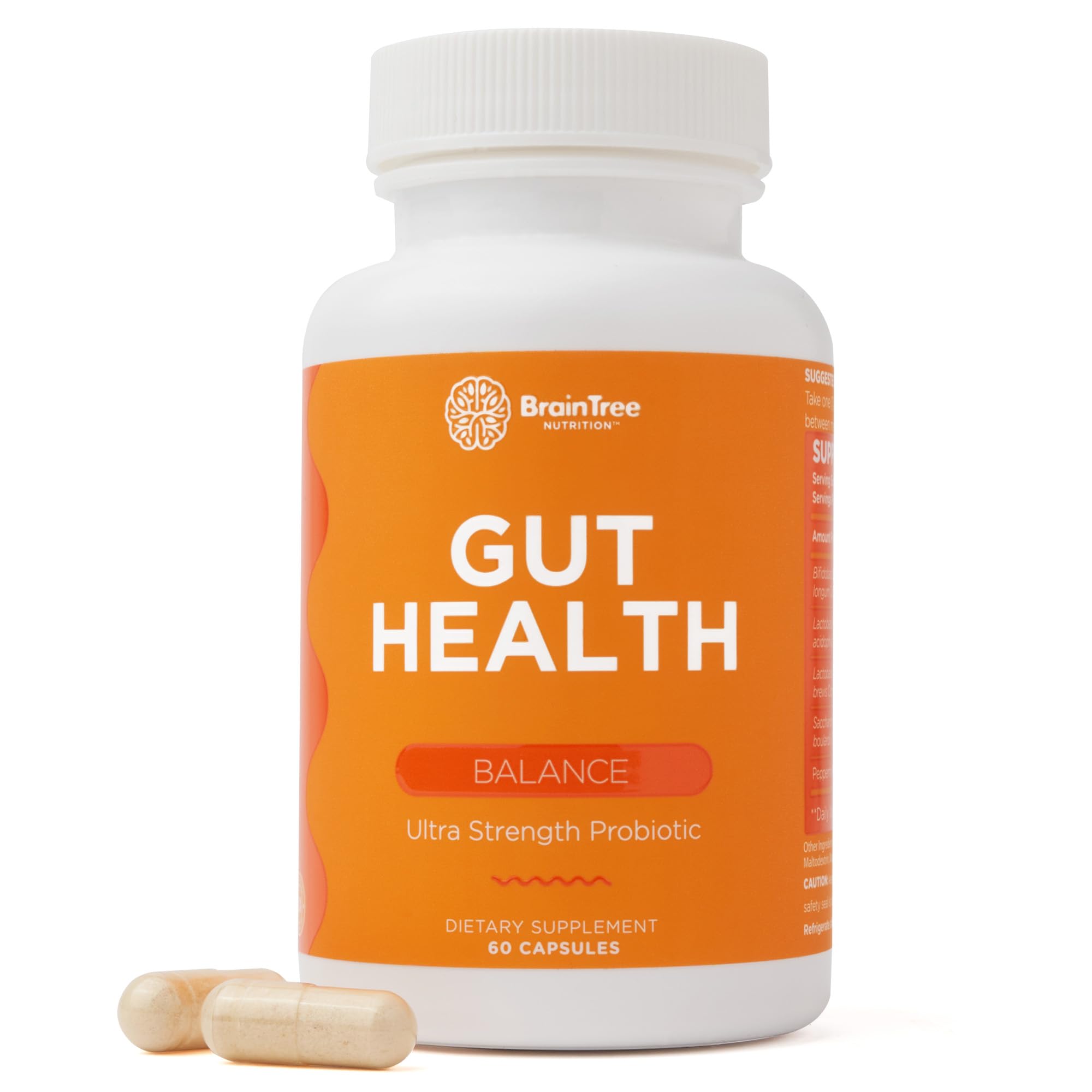 Balance - Ultra Strength Probiotics - Nourish Gut Flora Microbiomes - Digestion, Immune System, Skin, Mood, Energy - Optimal Wellness - Dietary Supplement - 60 Capsules