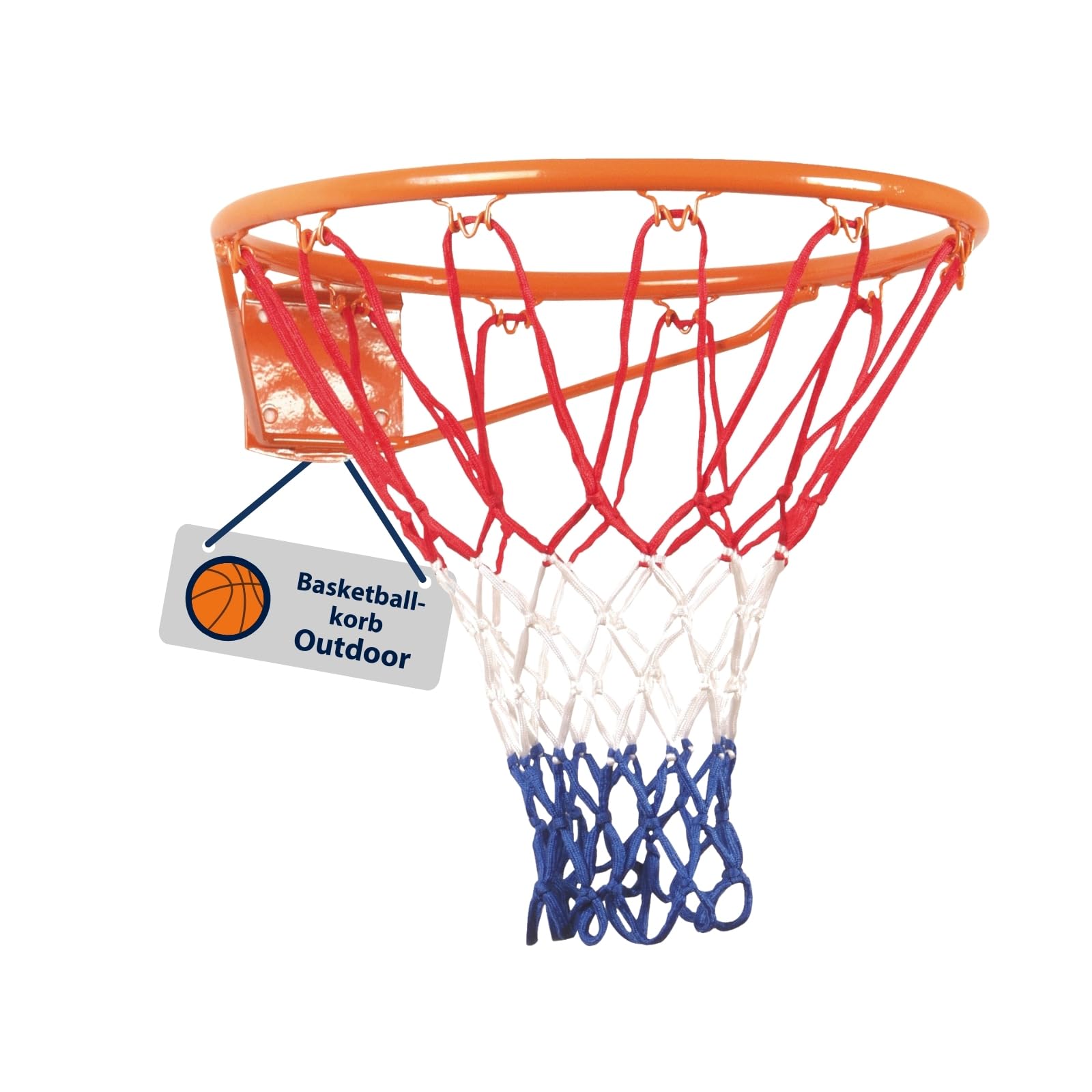 HUDORA Basketballkorb Outdoor - hochwertiger Basketball Korb mit Montagezubehör - stylischer Basketballring für draußen - Korbanlage zum Aufhängen für Kinder/Jugendliche & Erwachsene