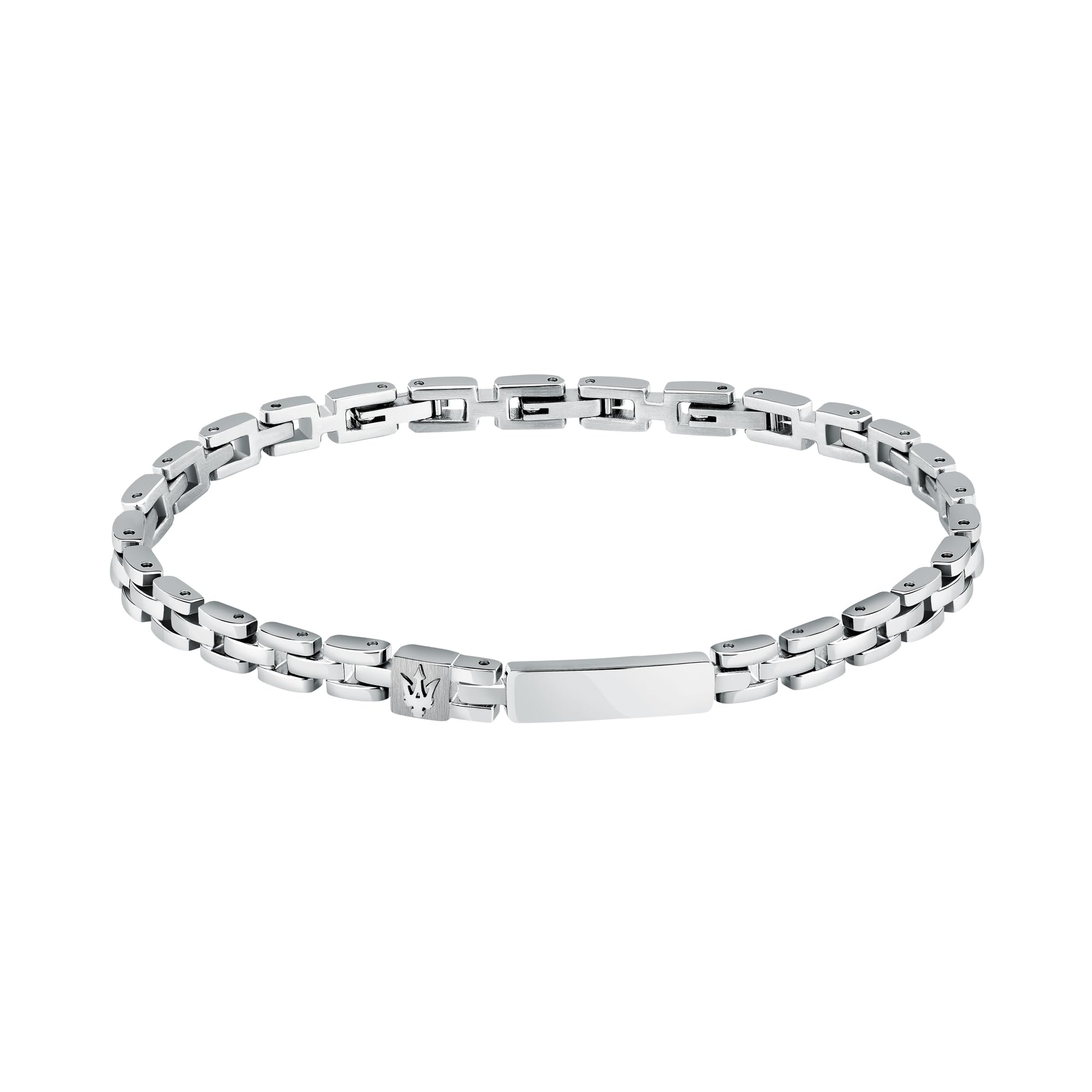 MASERATI Bracciale Uomo in Acciaio, Lunghezza 21.5 cm, Collezione ICONIC - JM324AVD57