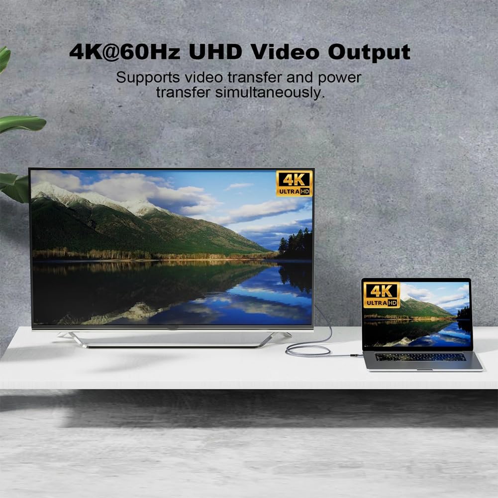 Cable de Extensión USB 4K Cable Tipo-C Extensión Macho A Hembra Ultra HD 20Gbps 240W Línea de Transmisión HD Rápida de Datos 2m