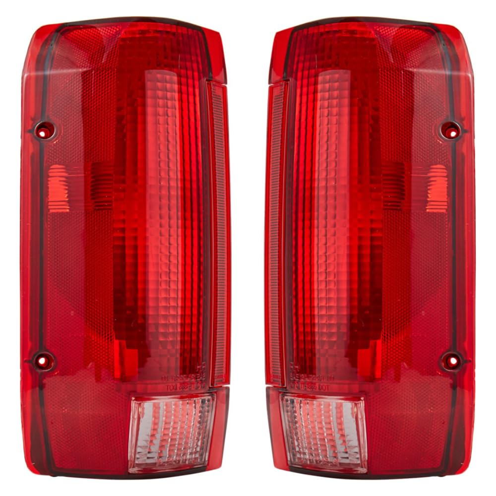 EPIC LIGHTING OE Style Replacement Rear Brake Tail Lights Assembly Compatible with Ford 90-96 F-150 (10/89) 90-97 F-250 F-350 Styleside Bronco [ FO2800106 E9TZ13405C FO2801105 E9TZ13404C ] Pair