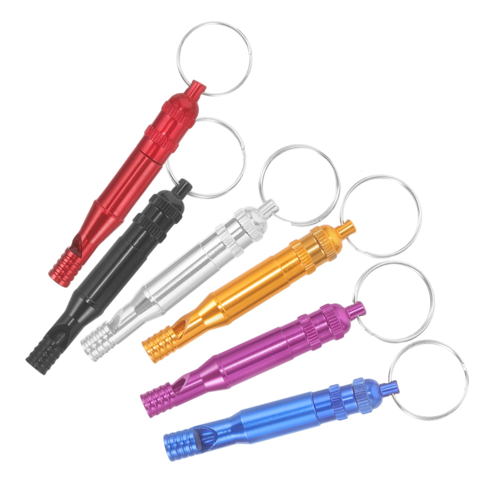 INOOMP Sifflet De Voyage Sifflets Sifflet Le Plus Fort Sifflet D'encouragement Sifflet De Pêche Sifflet Personnalisé Décor De Sifflet Porte-clés Sifflet Alliage D'aluminium