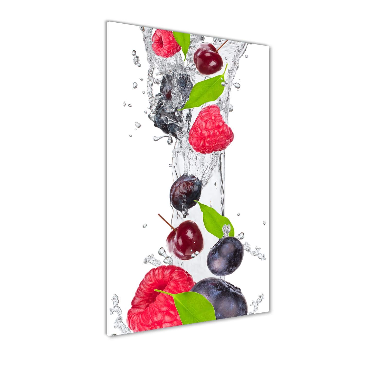 Impression sur verre 50x100 cm fruits de la forêt panoramique pour cuisine et salon