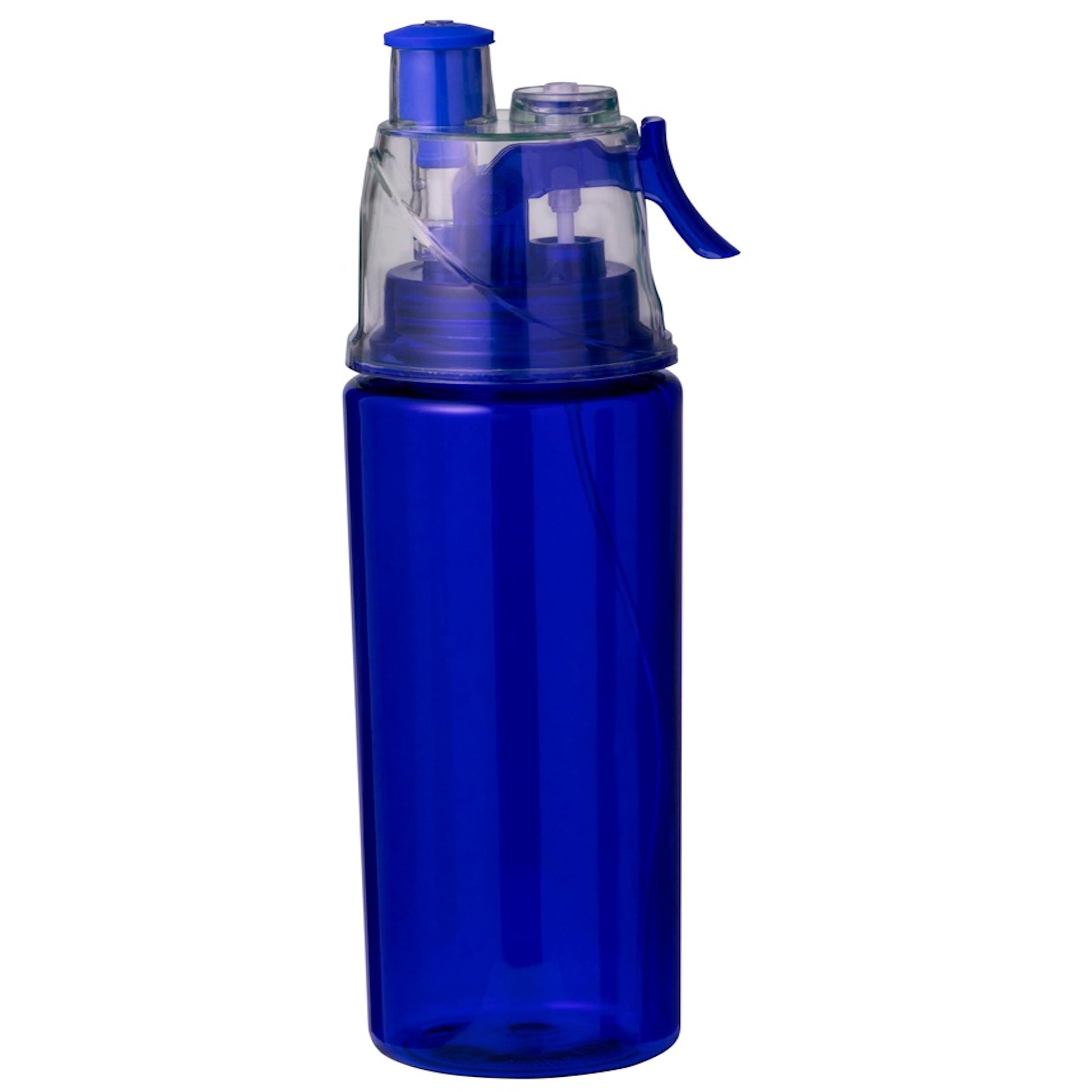 noTrash2003 600ml Mist Water Bottle with Atomizer Spray Mist for Outdoor Hydration Cycling Climbing Hiking Mountaineering Gym Beach in 3 Colors (Blue)