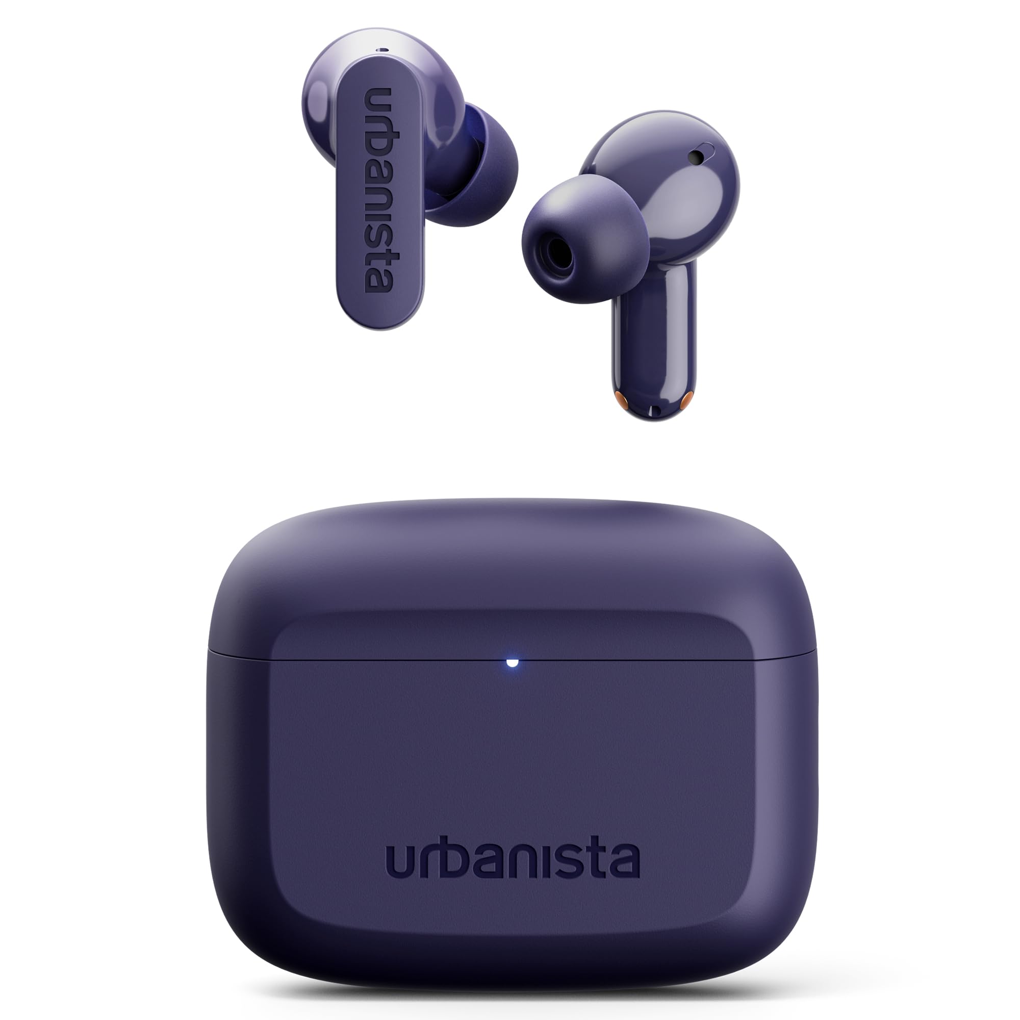 Urbanista Palo Alto Cuffie Bluetooth, Auricolari Bluetooth 5.3 Wireless, Cuffie Antirumore con 6 HD Mics, Audio adattivo, Trasparenza, 45 Ore di Riproduzione, Bassi Potenti, USB-C, IP54, Viola