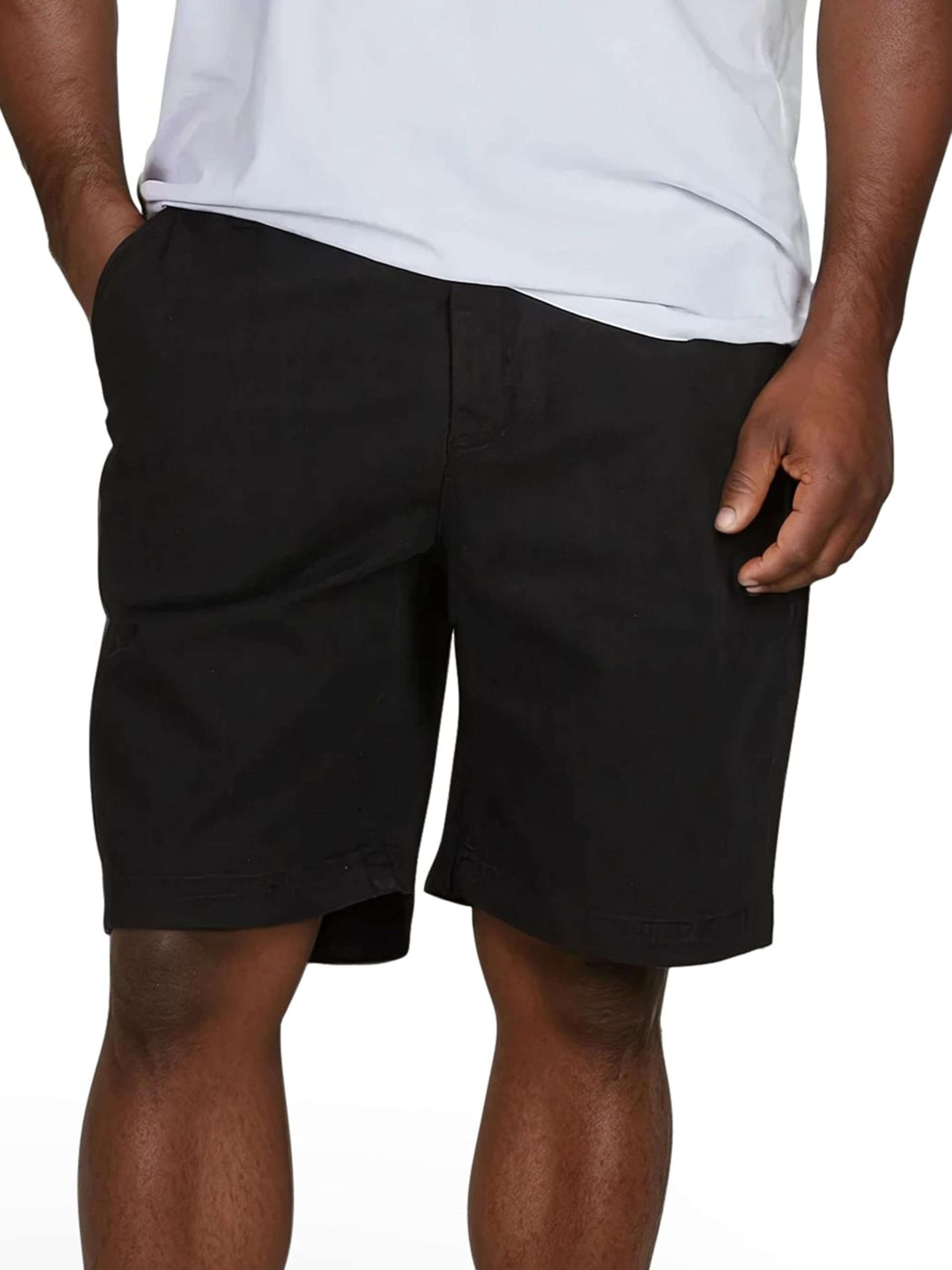 riverso Kurze Hosen Herren Chino Shorts Stretch RIVConnor Regular Fit Stoffhose Elastischer Bund Einfarbig Schwarz Beige Navy Grün S M L XL XXL 3XL 4XL 5XL