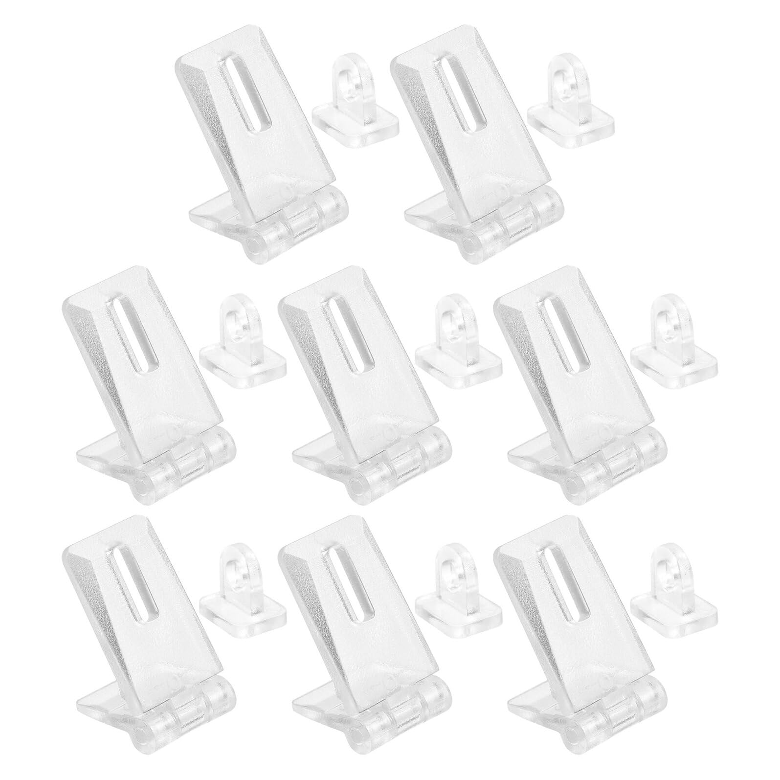 8 Sets Clear Acrylic Snap Latch Locks with Transparent Buckle Plastic Box Hinge Latch Fasteners for Cabinets Organizers Easy DIY Secure Closure Accessories