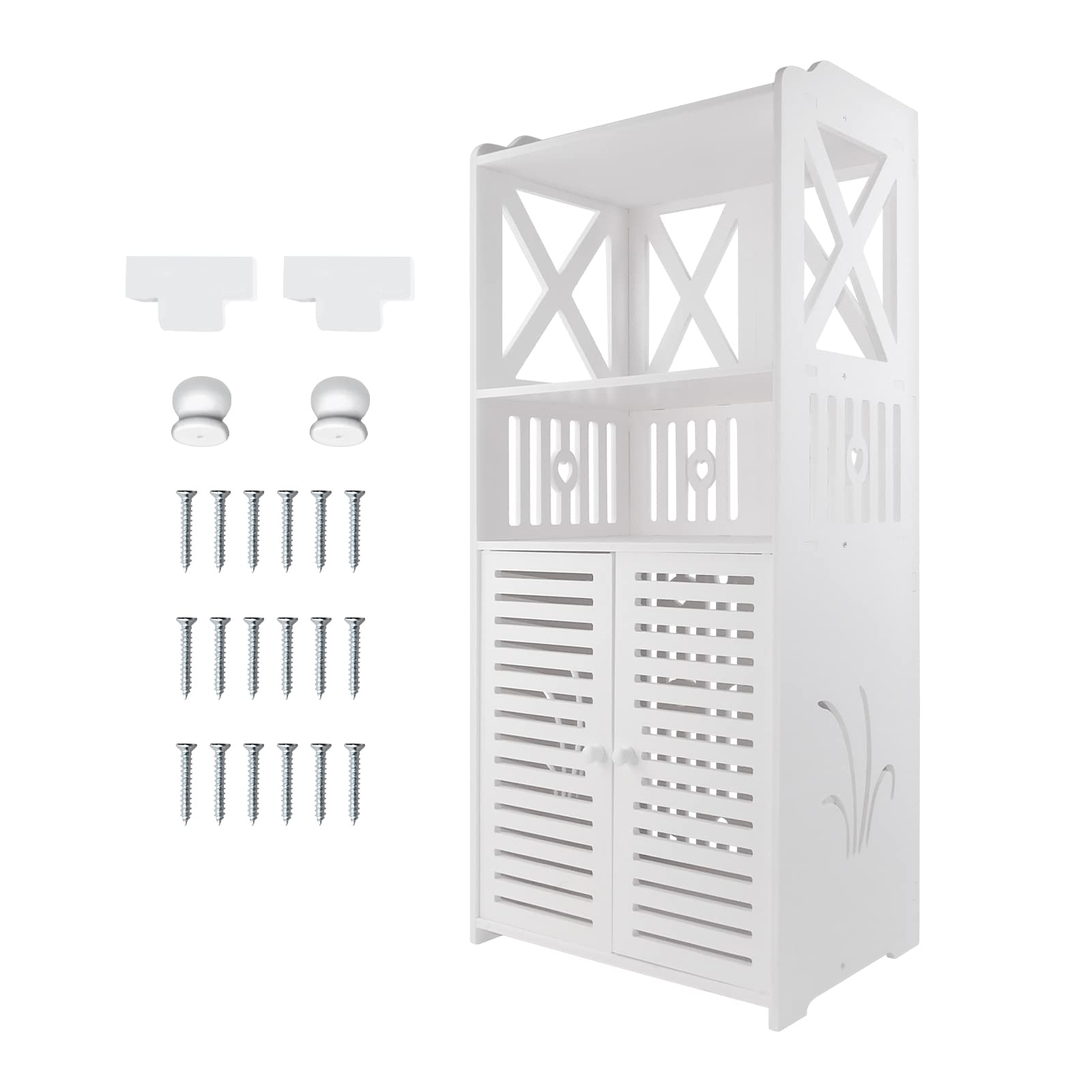 Armario de almacenamiento para baño Lucn, estante de almacenamiento para lavandería, mueble de bricolaje, impermeable, para dormitorio, cocina, pasillo, armario, 40 x 25 x 90 cm