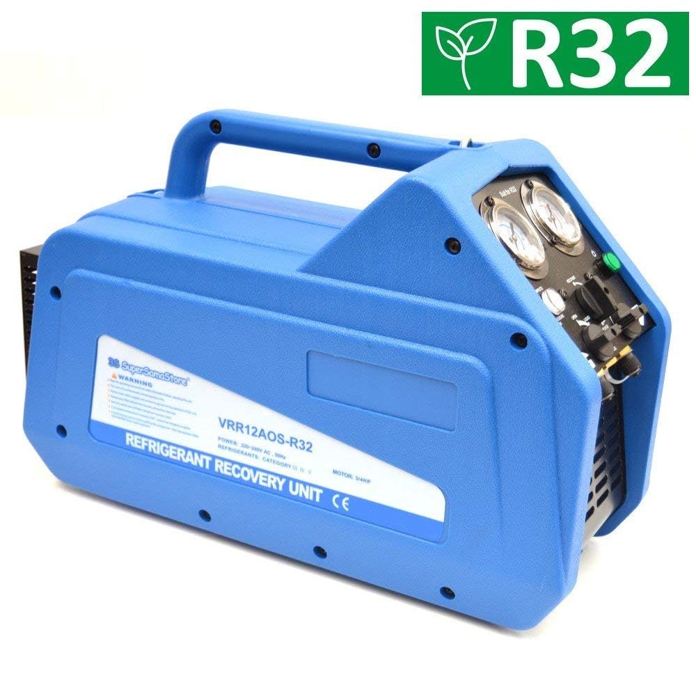 3S SuperSamaStore Unità di Recupero Professionale, Recuperatore Gas Refrigerante per Manutentori e Installatori Impianti Condizionamento, con Separazione Olio, 3/4 Horsepower, Idonea R32 e R1234YF