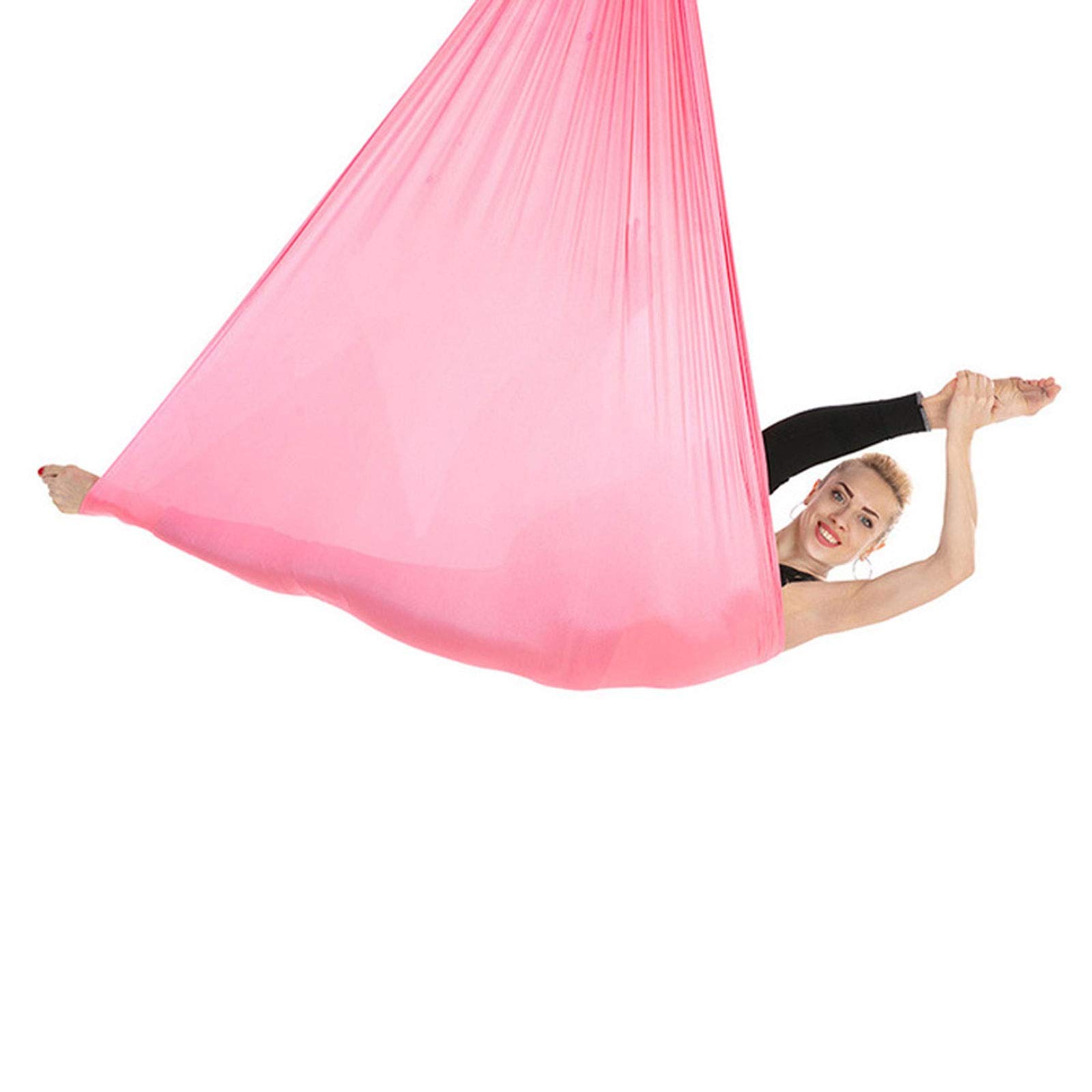 LHHL Yoga Hammock Yoga Swing for Antigravity Yoga Inversion Exercises Indoor Therapy Swing for Kids with Special Need (Color : Pink)