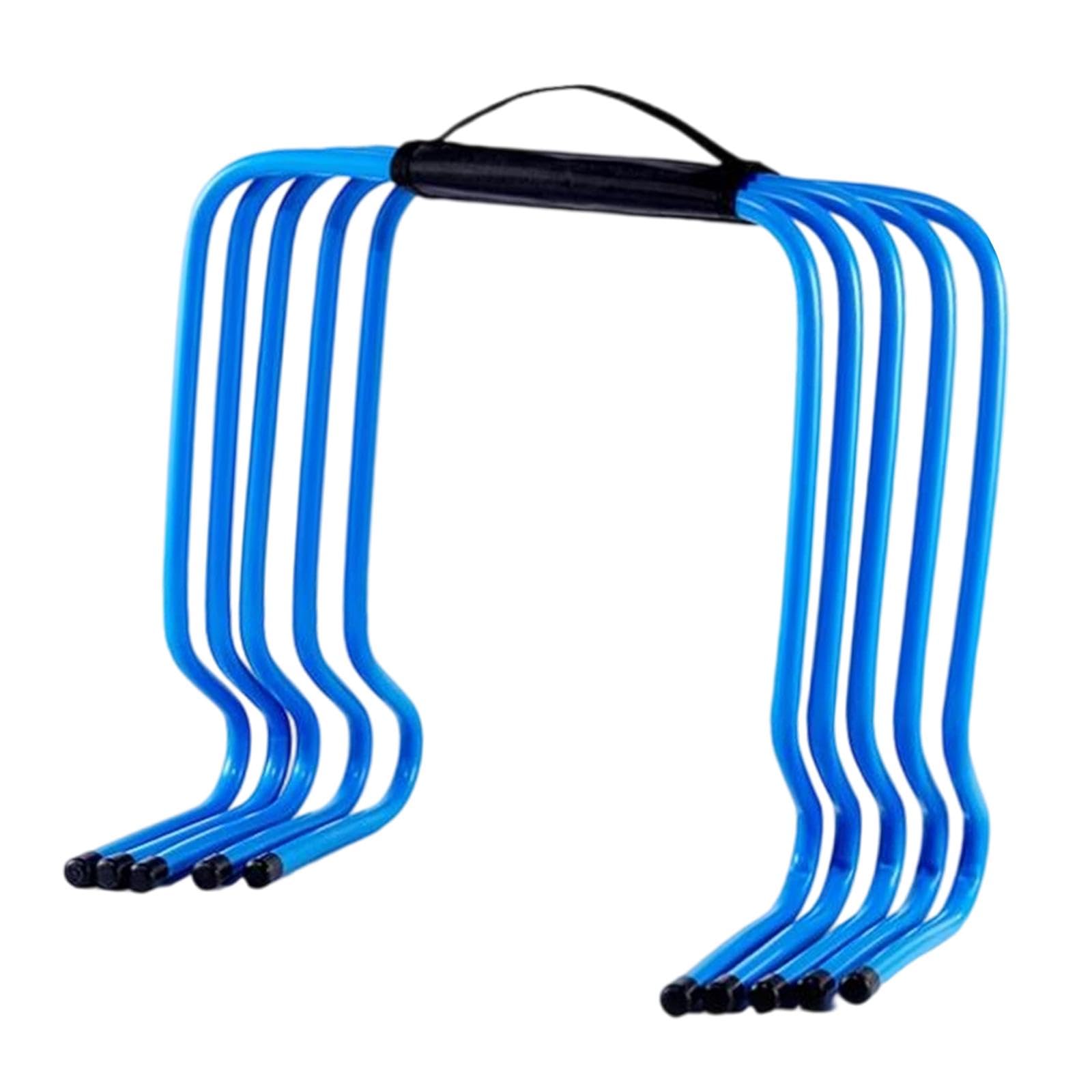 5 Stück Hürden für Agility Training, Geschwindigkeitshürden, Blau, Sprunggeschwindigkeits Trainingsgeräte für Workout, Feld, Fußball, Sport, Kinde, 50cm