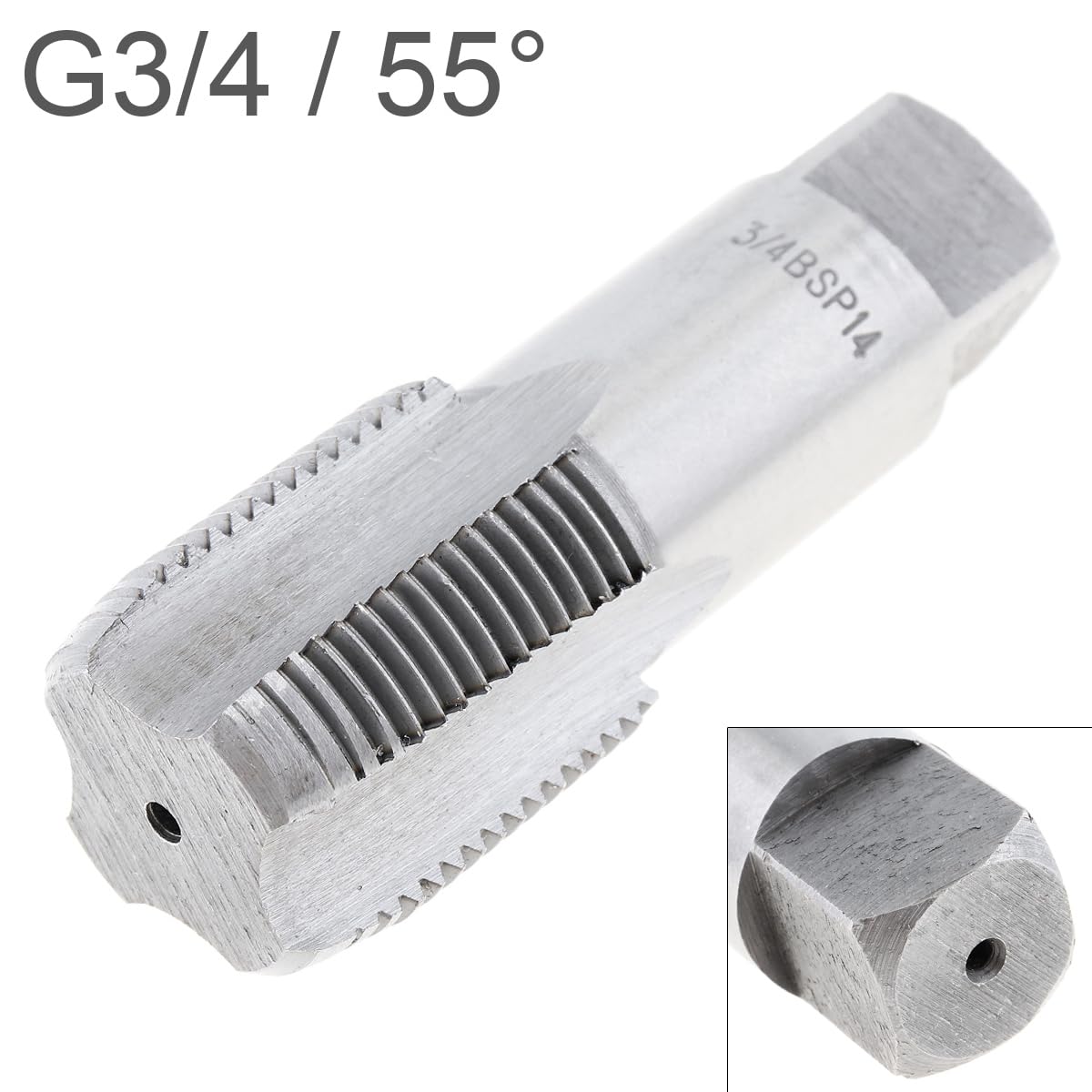 Omninmo NPT Pipe Tap Set Thread Forming Taps High Speed Steel Drill Bits Thread Tap Attack Pipe Plate Hand Tapping for Cleaning or Re-thread Damaged or Jam Pipe Threads Size G3/4 55 Degrees