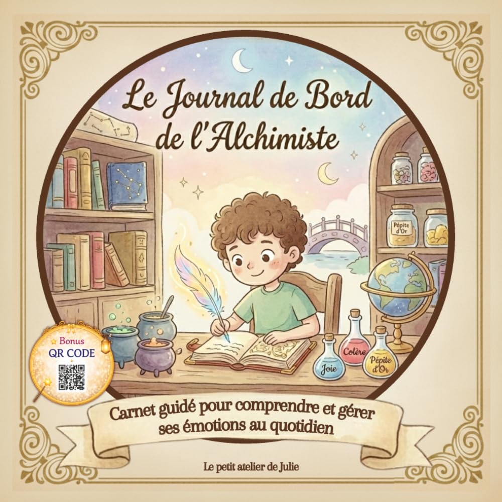 Journal de Bord de l'Alchimiste: Carnet guidé pour comprendre et gérer ses émotions au quotidien – outils simples pour enfants - Dès 6 ans