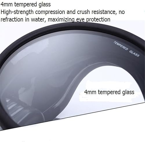 Miniatura 2 de Máscara de buceo de esnórquel antiniebla, ideal para pesca submarina y vista de ojos de pez, lo mejor para aventuras submarinas (negro)