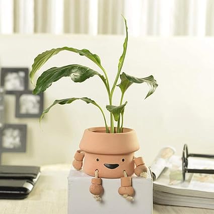 Amazon Co Jp 鉢 Rzayy ストロングウェル漫画楽しいロボットセラミック粘土植木鉢ミニデスクトップ鉢植え多肉植木鉢家の装飾子供ギフト3 Diy 工具 ガーデン