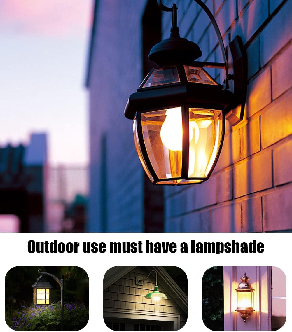 Emotionlite Dusk to Dawn Sensor Light Bulbs Outdoor, Warm White LED Bulbs, 60 Watt Equivalent, Automatic On/Off, Garage, Hallway, Basement, A19 Size, 9W, E26 Medium Base, 2 Pack