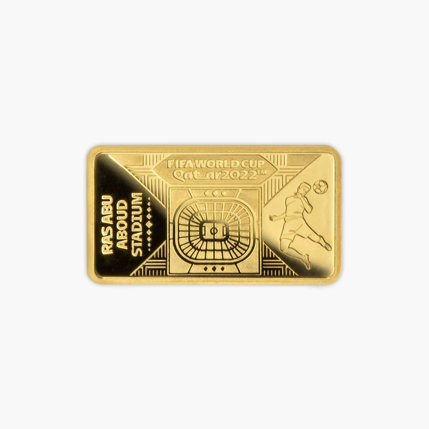 FIFA World Cup Qatar 2022 Football Tournament Venues Gold Bar - Ras Abu Aboud Stadium