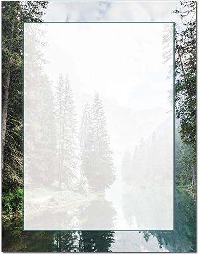 River's Edge - Papel para impresora láser y de inyección de tinta con membrete con membrete (25 hojas)