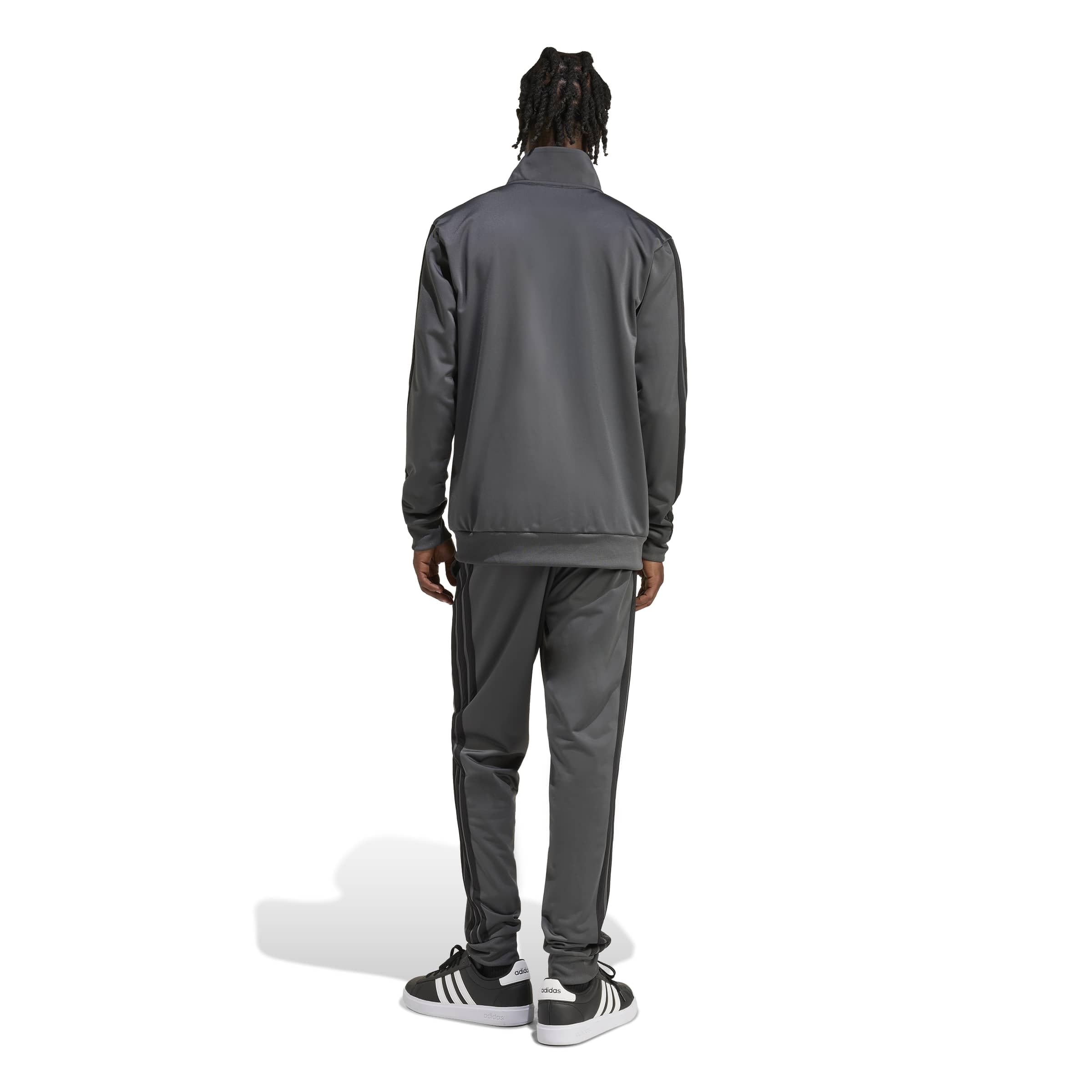 adidas Homme SPORTSWEAR BASIC 3 STRIPES TRICOT TRACKSUIT, grey six, M