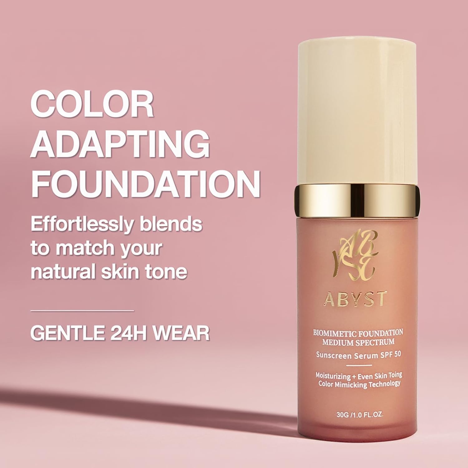 4-in-1 Color Changing Foundation with SPF 50 - Adapts to & Matches Skin Tone, Korean-Inspired Formula with Sunscreen, Adaptive Makeup Base (#2 Neutral) - Image 3