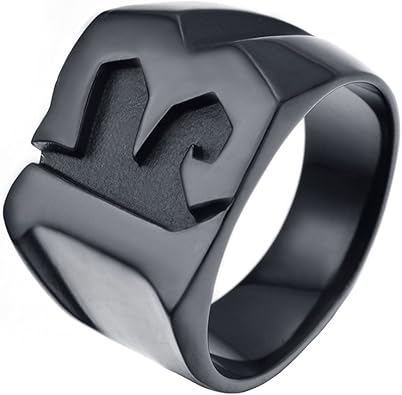 Mens Stainless Steel Lucky Number 13 Biker Ring High Polished Silver Band