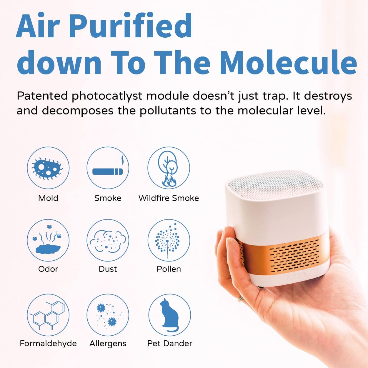 🛒 Crаzу Dеаlѕ LUFTQI Cube Portable Consumable-Free Air Purifier for Home, Office, Car, Bedroom, Desk, Air Cleaner for Odors, Allergens, Dust, Pollen, with Air Vent Cap & Car's Cup Holder