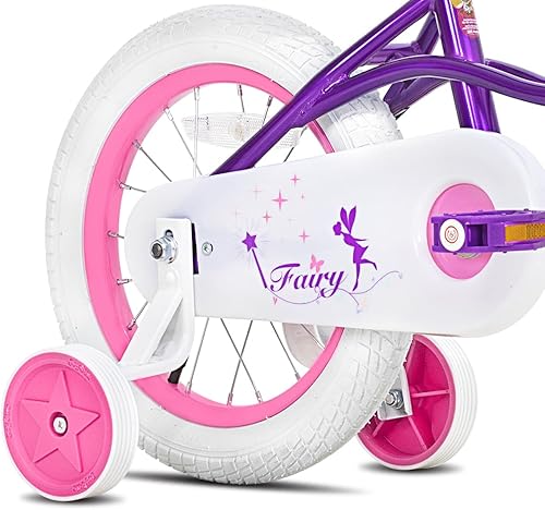 Miniatura 6 de JOYSTAR Fairy Girls Bike for Toddlers and Kids Ages 2-8 Years Old, 12 14 16 18 Inch Kids Bike with Training Wheels, Handbrake and Basket, Toddler