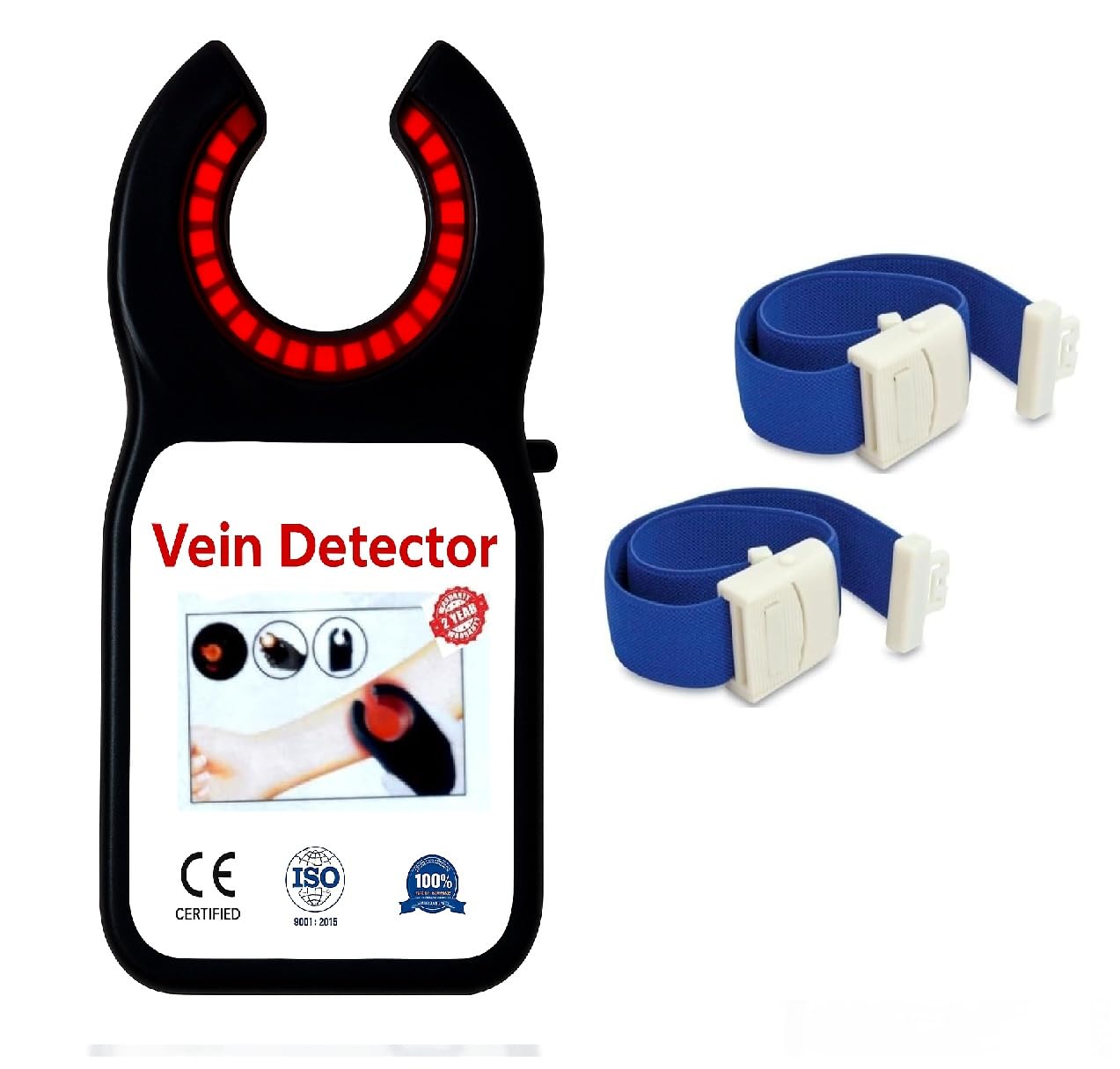 Premium Infrared Vein Finder with Tourniquet Band (pack of 2pc) with 1 Year warranty-image-20