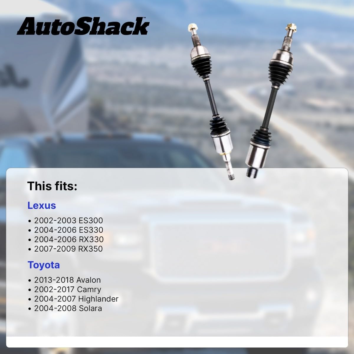 AutoShack Front CV Axle Shaft Left Replacement for 2012-2017 Toyota Camry 2013-2018 Toyota Avalon 2007-2009 Lexus RX350 2004-2006 Lexus ES330 1-PC