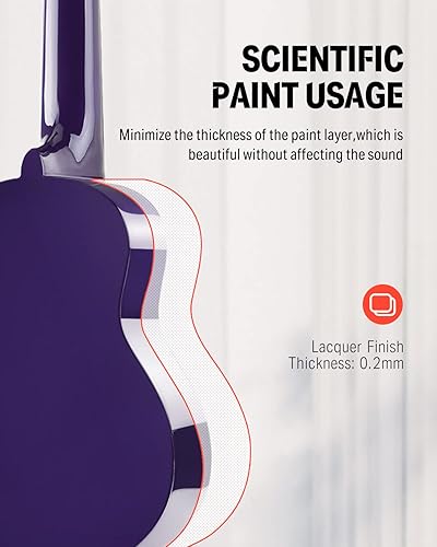 Miniatura 61 de Donner Ukelele soprano para principiantes, ukelele mate de 21 pulgadas, kit para principiantes con correa para bolsa, afinador, cuerdas, púas