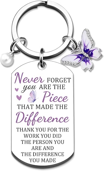 Inspirational Difference Maker Keychain Farewell Gift for Women Men