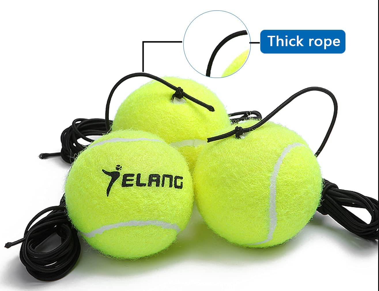 Adult Beginner Tennis Training Blue Equipment, Tennis Ball Trainer Rebounder Tennis Self Practice Ball on String for Outdoor