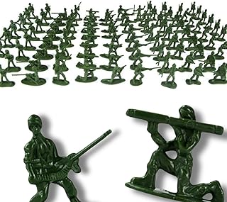 軍隊フィギア 兵士フィギア 軍人フィギア 100体 種類色々 アーミーメン グリーンアーミーメン おもちゃの兵隊 軍隊 軍人 兵隊 (グリーン)