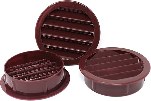 Vista 23 de 2.5 "rejilla redonda de plástico Soffit rejilla de ventilación de aire para reptiles cubierta (6, blanco)