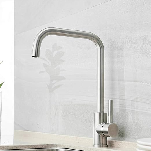 Chongyang Kitchen Faucet Brushed Nickel 304 Stainless Steel Sink Mixer 360 Degree Rotating Water Tap Kitchen Faucets