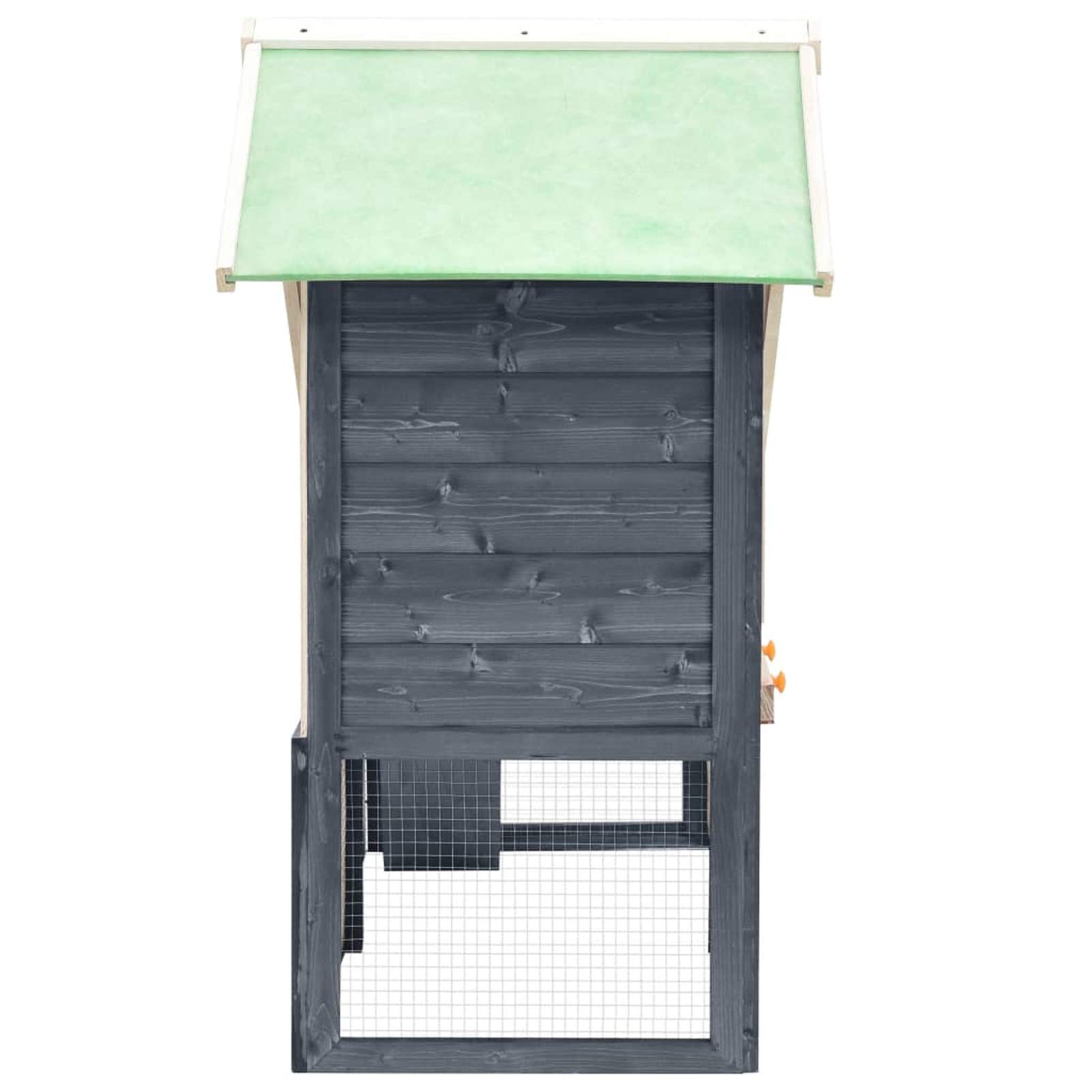 Conejera, SHUJING Jaula Cobaya, Jaulas para Conejos, Jaula Hamster, Casa Conejo, Casita Conejo, Nido Conejo, de Madera Maciza de Abeto Gris y Blanco 140x63x120 cm