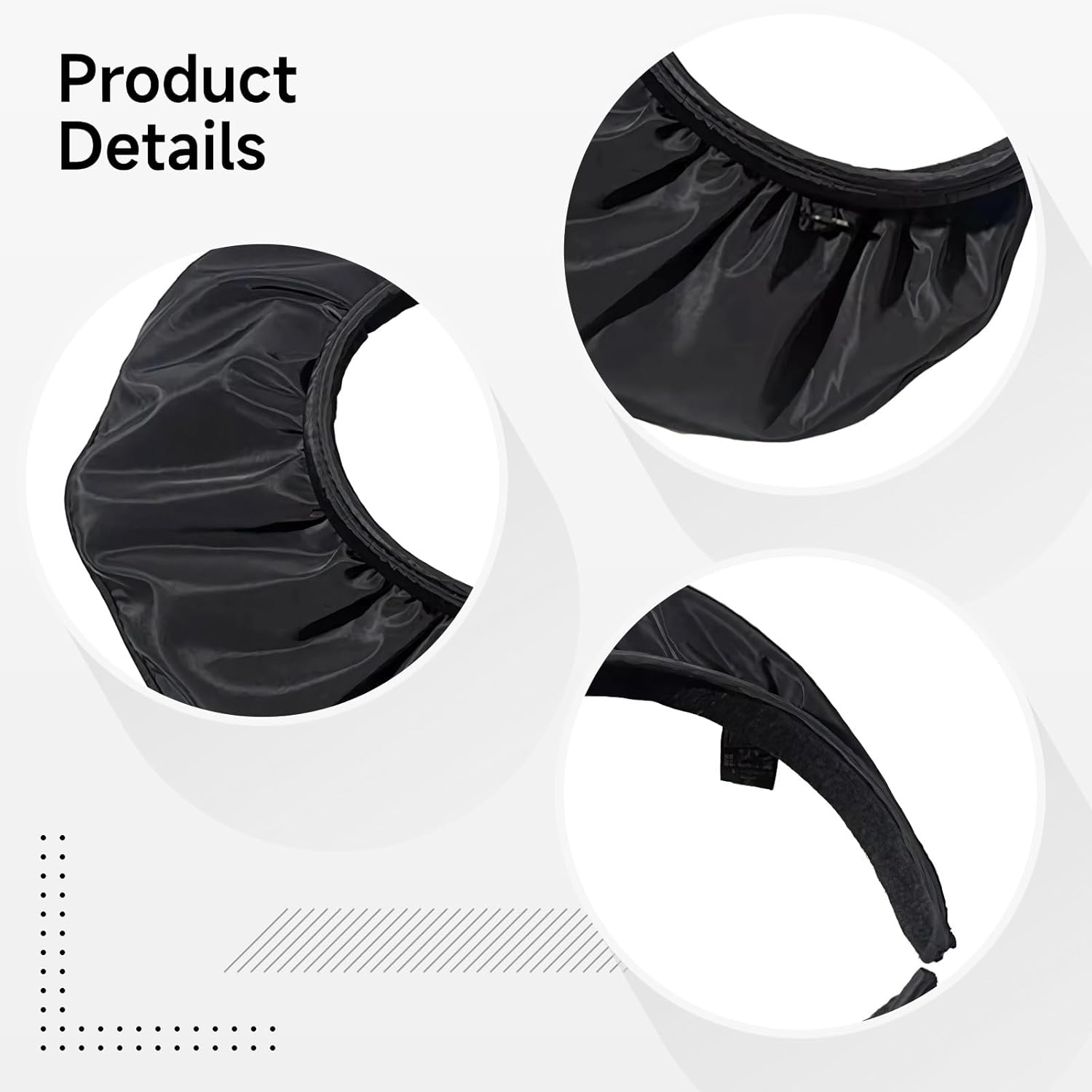 Sun Visor Hat for Women Sunlight Protection, Adjustable Headband, Reversible Wide Brim, for Beach, Lightweight Running, and Outdoor Activities Ideal Black
