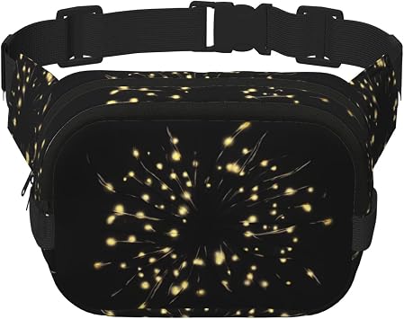 Firefly Branches Printed sports waist bag, large capacity storage messenger bag, unisex travel sports essential