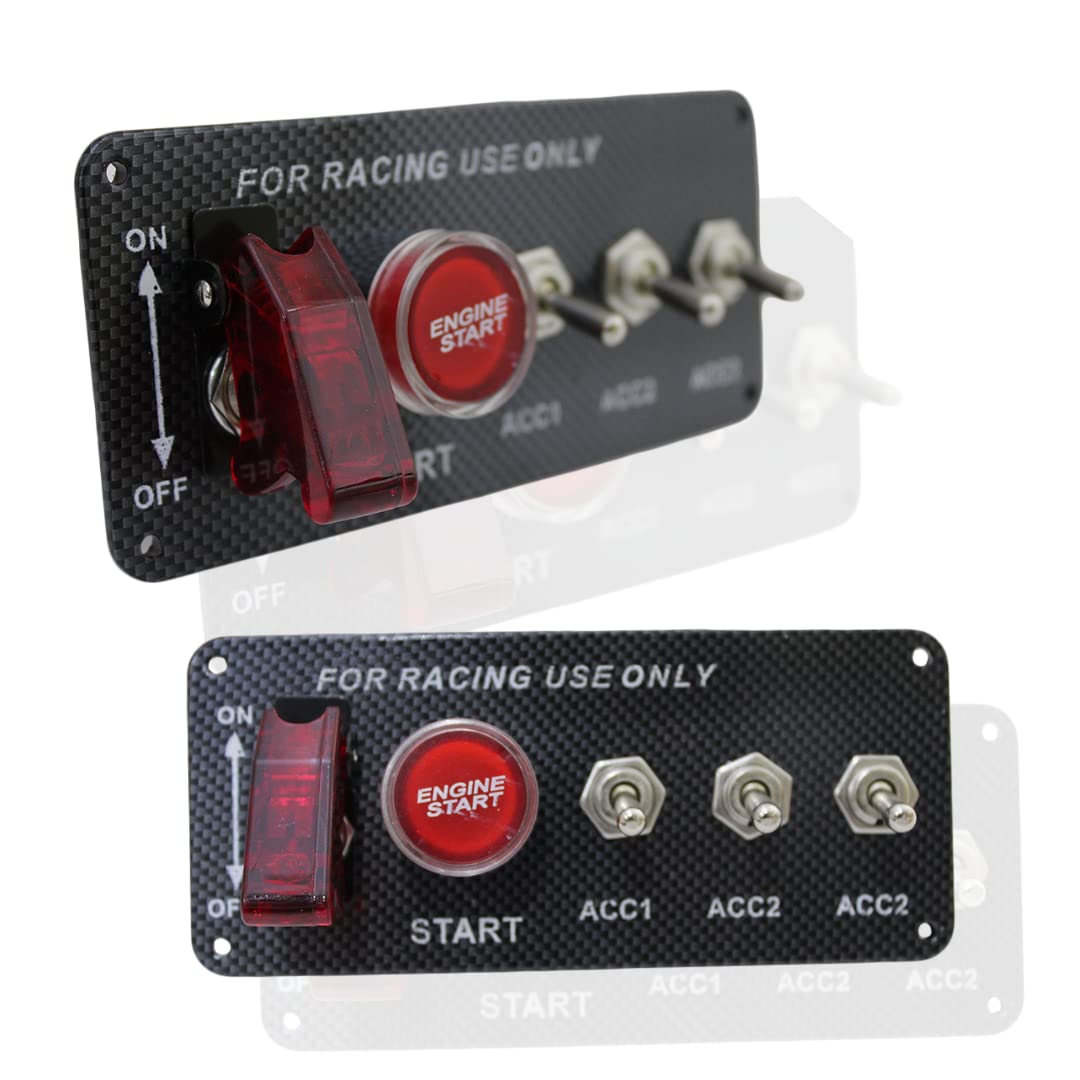 Buy WINCA Switch Kit Carbon Fibre Panel Toggle Switch Ignition Engine