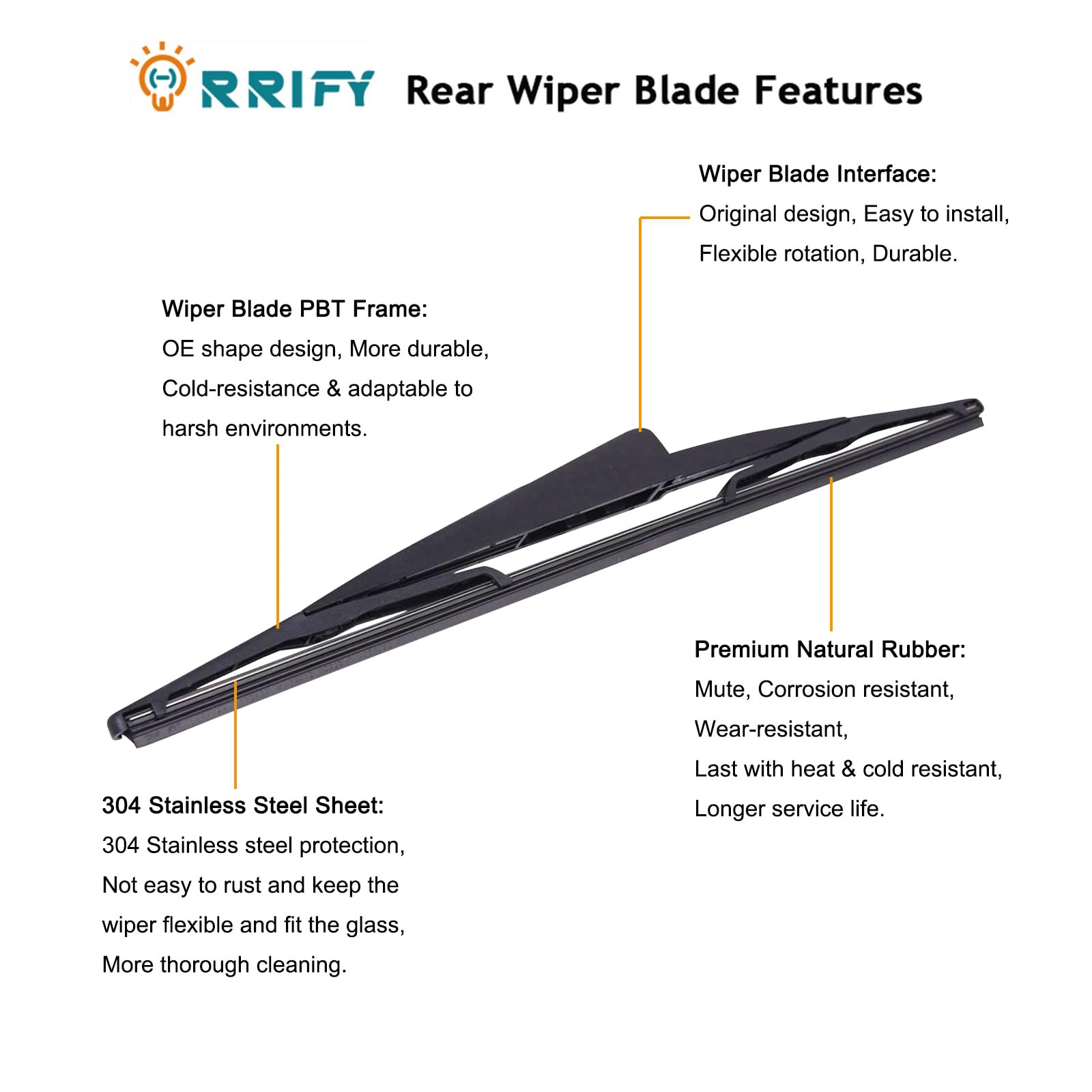 ORRIFY Rear Windshield Wiper Arm Blade 9L1Z17526A For Ford Expedition 2009-2017, For Lincoln Navigator 2009-2016 Back Windshield Wiper Assembly : Buy Online At Best Price In KSA - Souq Is Now - Foto 3